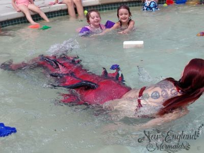 Kids Chasing REAL Mermaid Connecticut Mermaid Performer