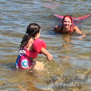 Mermaid Games Playing at the Beach Mermaid Sasha New England Mermaids Connecticut