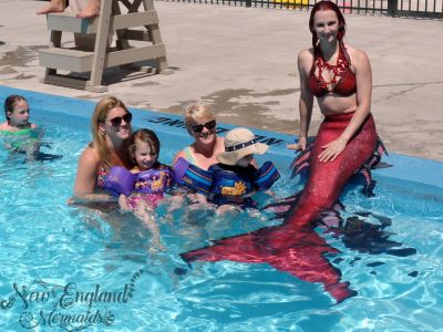 Mermaid Performer in a Swimming Pool